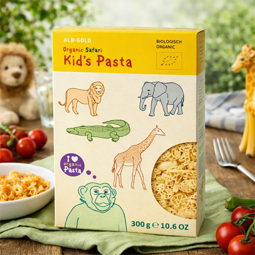 Organic Larder Safari Kid's Durum Wheat Pasta 300g