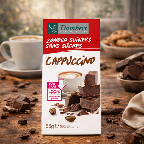 Damhert Sugar-Free Cappuccino Chocolate Tablet 85G