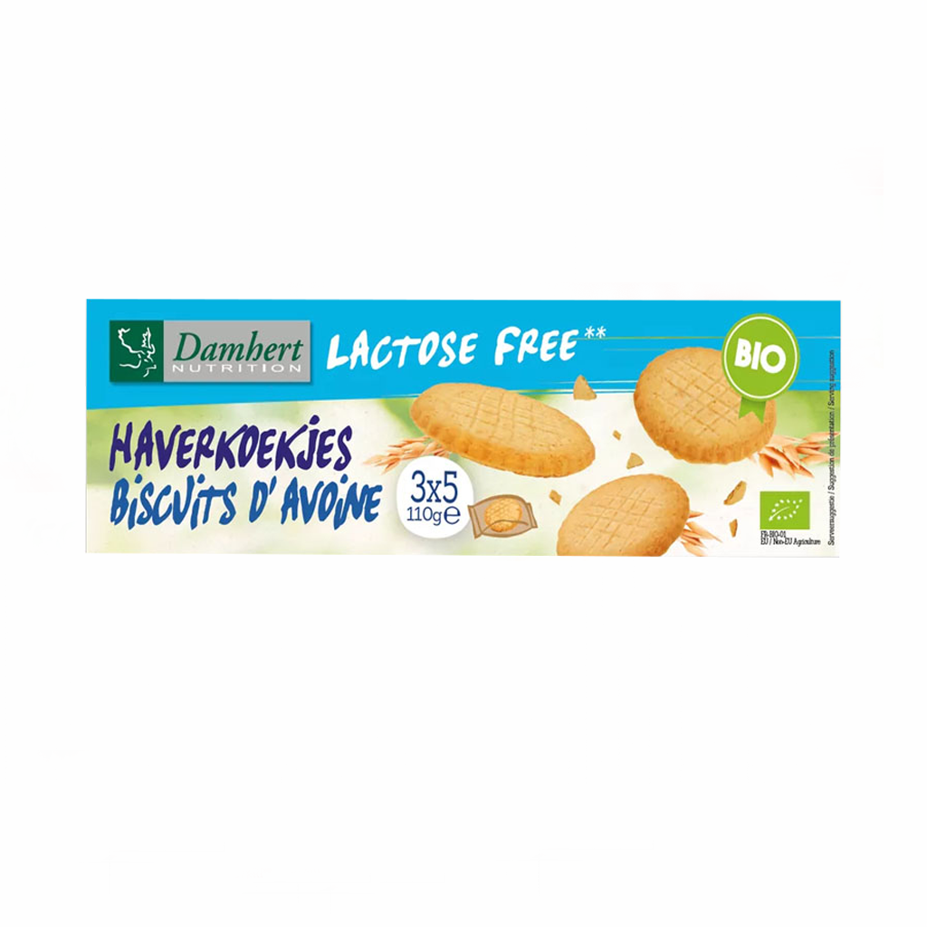 Damhert Lactose Free Oat biscuits BIO 110g