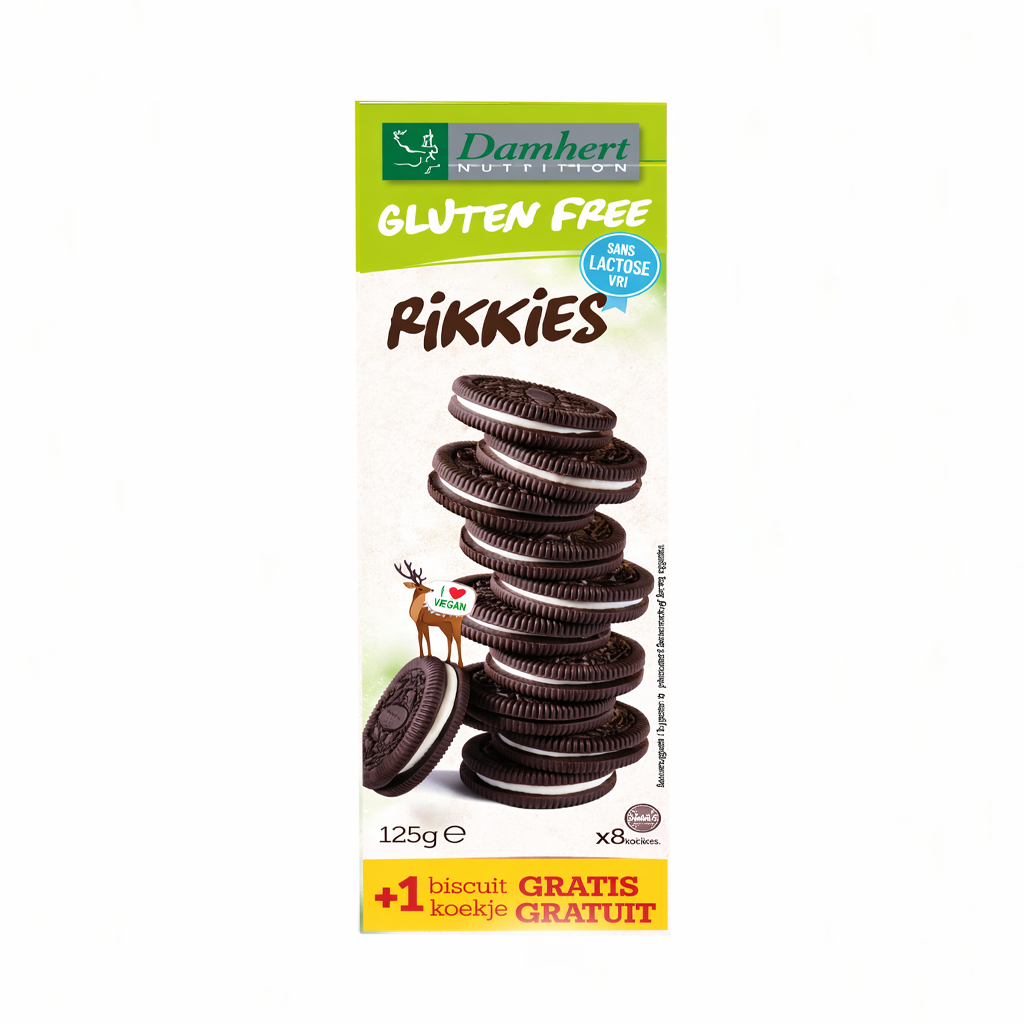 Damhert Gluten Free Rikkies Lactose Free 125g