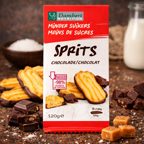 Damhert Sprits Chocolate Less Sugar 120g