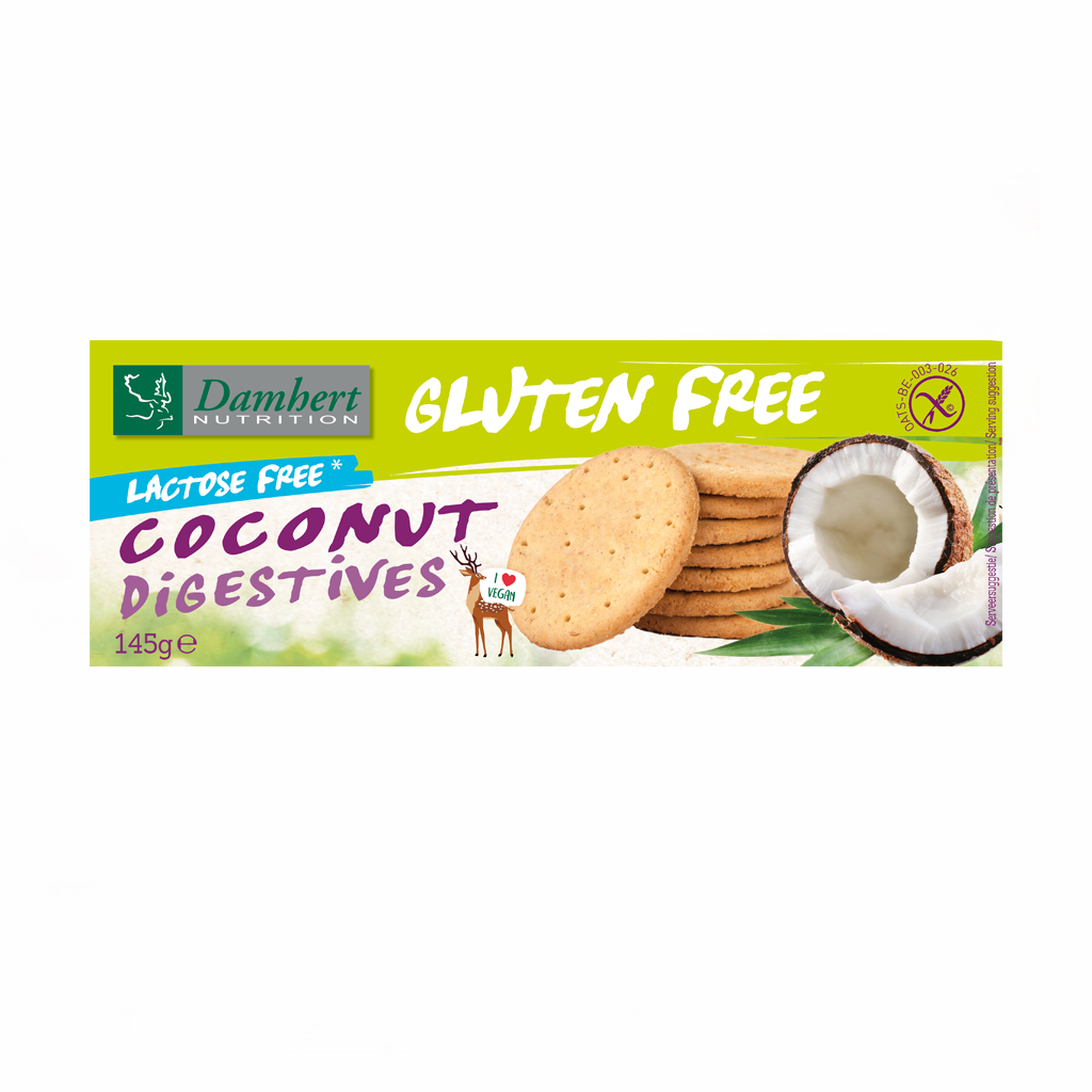 Damhert Gluten Free Coconut Digestive Lactose free 145g