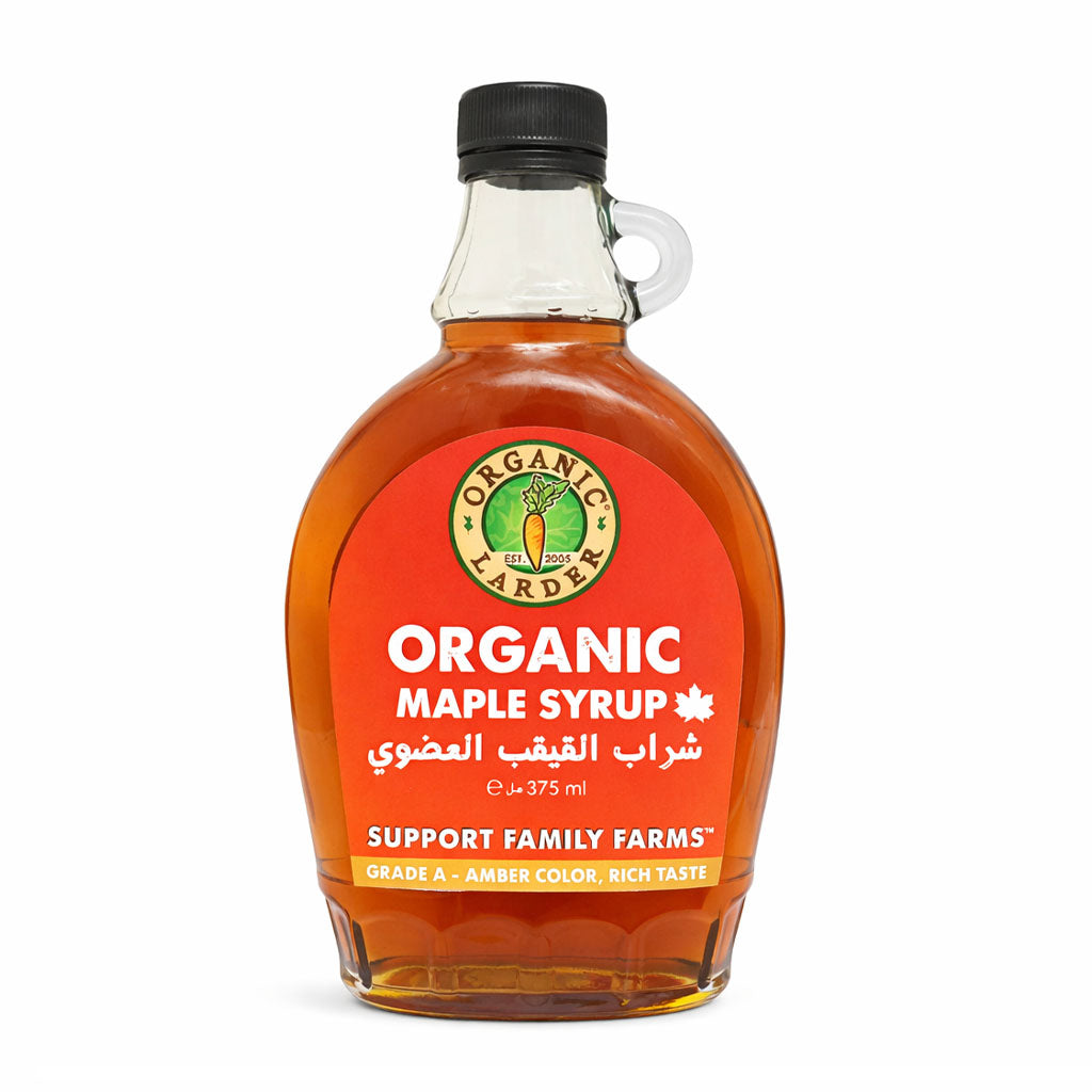 Organic Larder Maple Syrup Grade A Amber 375ml