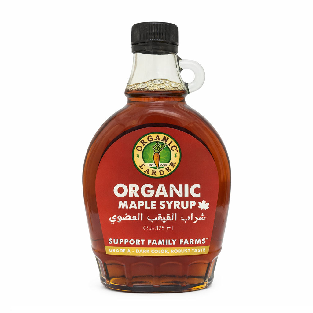 Organic Larder Maple Syrup Grade A Dark 375ml