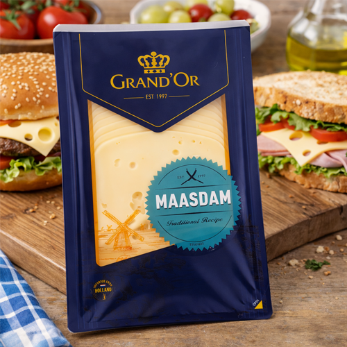 Grand Or Maasdan Cheese 45% 8 slices 160g