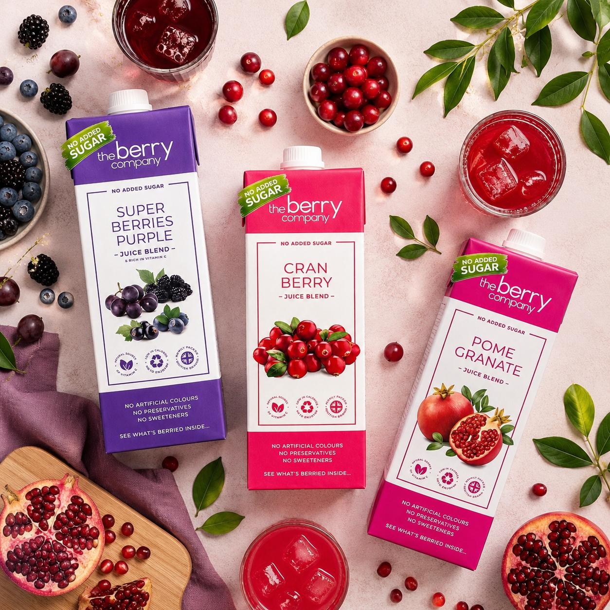 The Berry Company No Added Sugar Trio 1L x 3