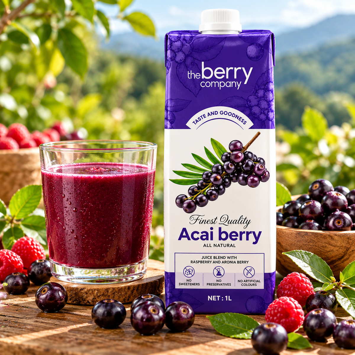 The Berry Company Acai Berry Juice Blend 1L