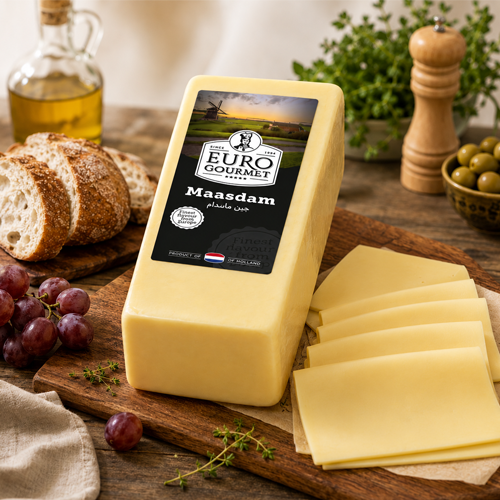 Euro Gourmet Maasdam Cheese Loaf Approx 3kg