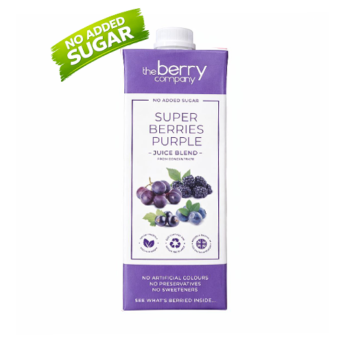 The Berry Company No Added Sugar Exotic Superberries Purple Juice 1L