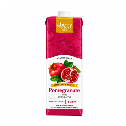 The Berry Company Pomegranate 100% Juice Blend with Grape & Apple 1L