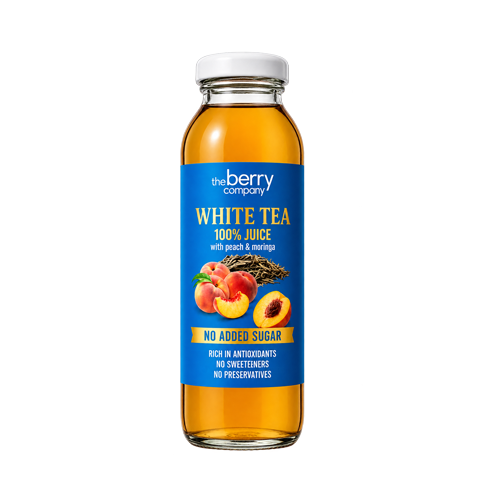 The Berry Company White Tea 100% Juice with Peach & Moringa 250ml
