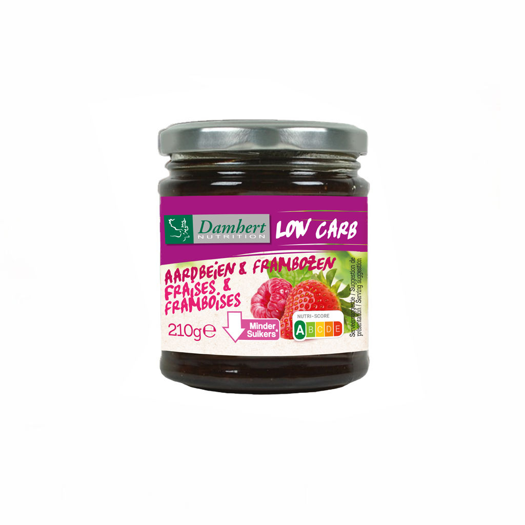 Damhert Low Carb Jam Strawberry & Raspberry 210g
