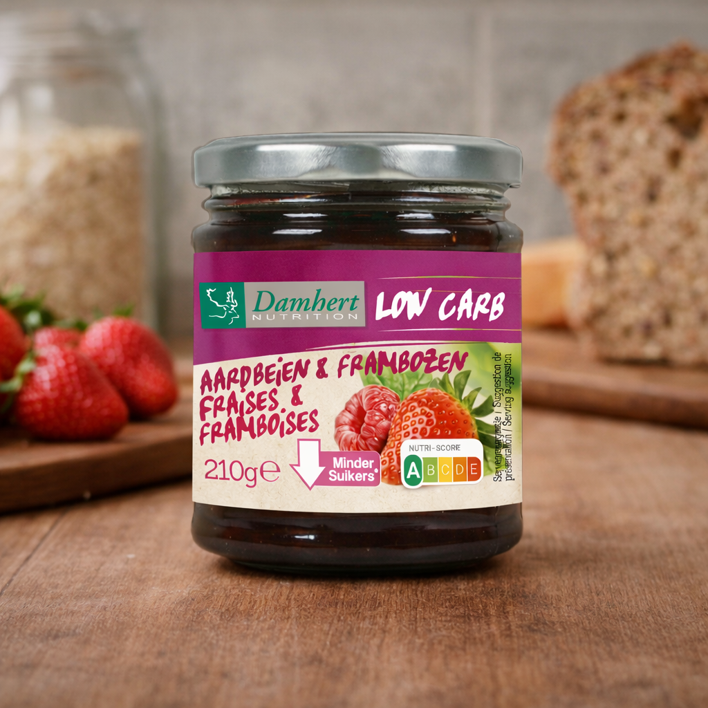 Damhert Low Carb Jam Strawberry & Raspberry 210g