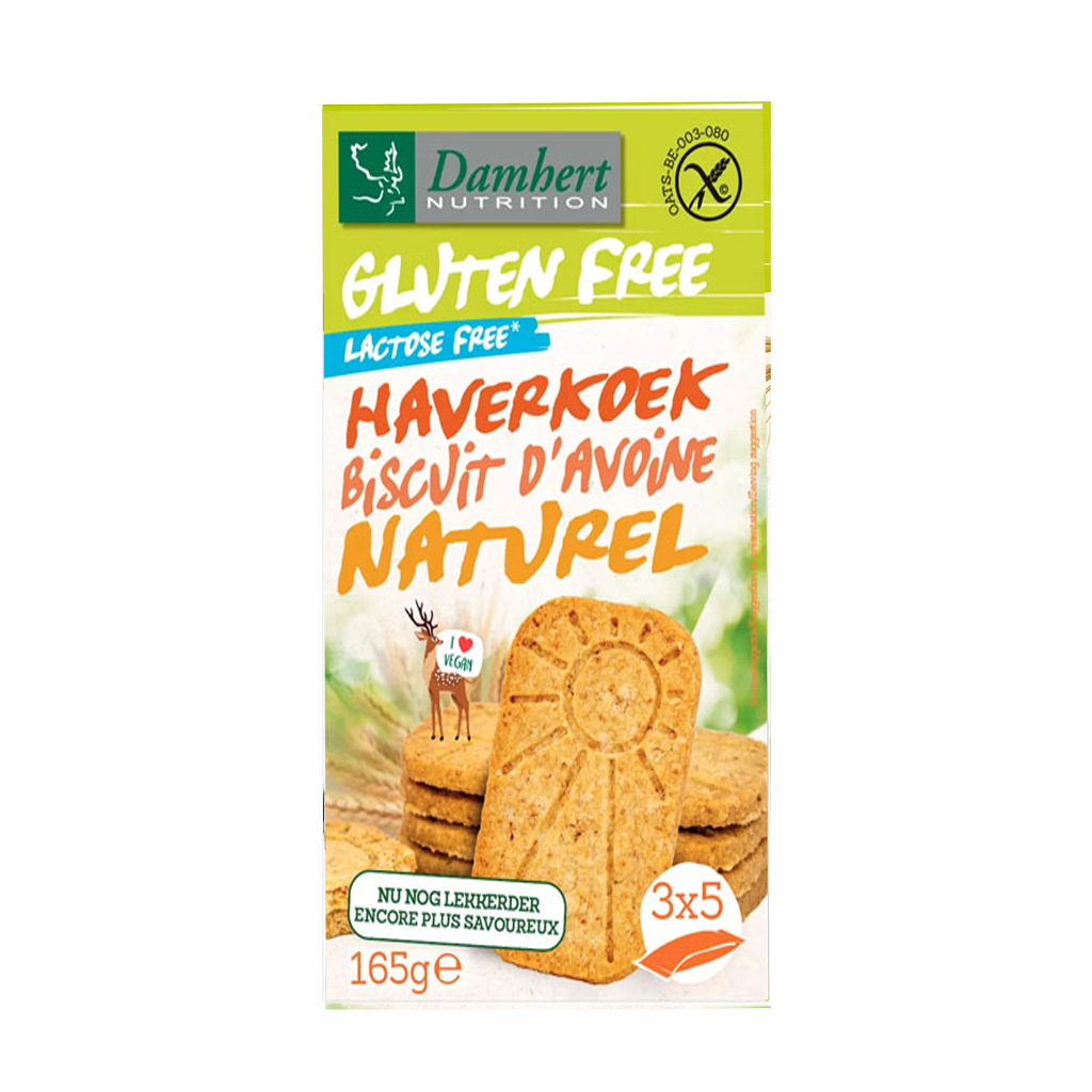 Damhert Gluten Free  Oat Biscuit Naturel 165g