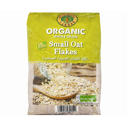 Organic Larder Oat Flakes Small 500g