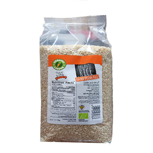 Organic Larder Long round brown rice 1kg