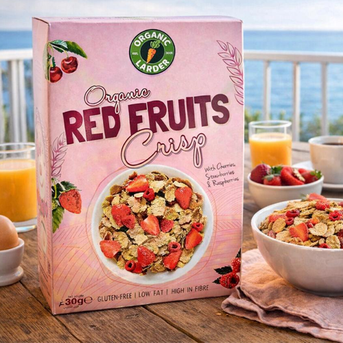 Organic Larder Flakes & Red Berries High fibre 300g