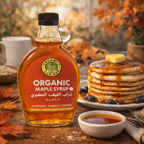 Organic Larder Maple Syrup Grade A Amber 375ml