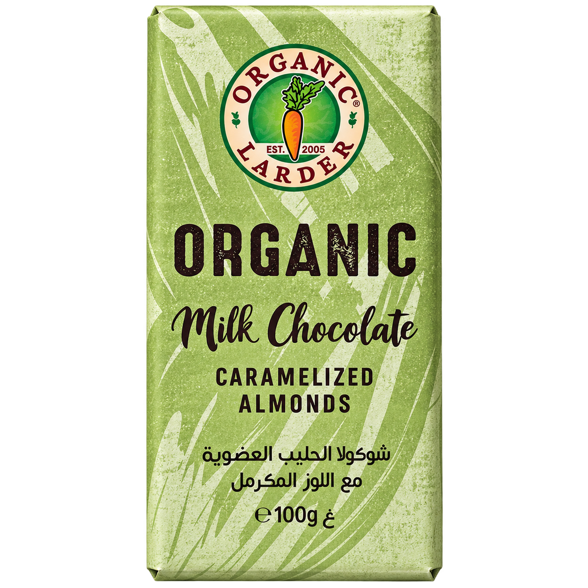 Organic Larder Chocolate Milk Caramelized Almonds 100g
