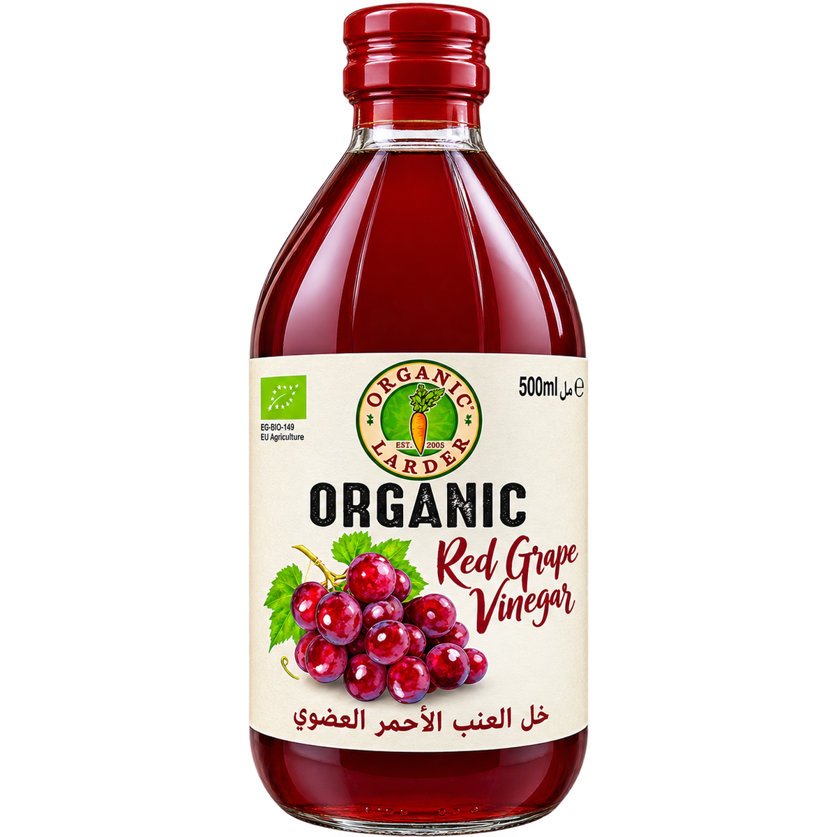 Organic Larder Red Grape Vinegar 500ml