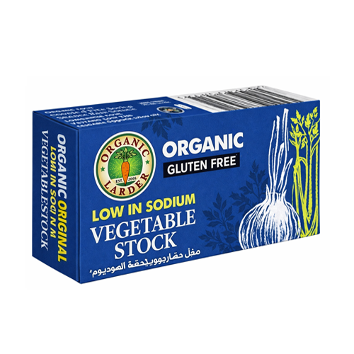 Organic Larder Vegetable Stock  Cubes Low in Sodium 60g