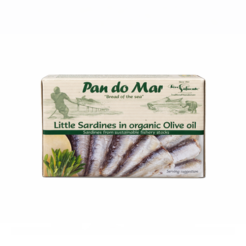 Pan Do Mar Little Sardines in Organic Olive Oil 120g