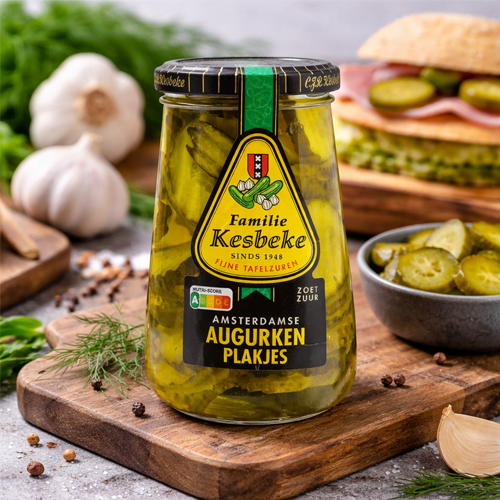 Kesbeke Amsterdam Pickled Gherkin Slices 370ml