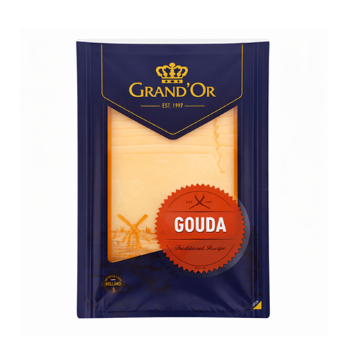 Grand Or Gouda cheese 48% 8 slices Young 160g