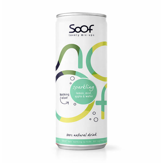 Soof Sparkling Drink Lemon, Mint, Apple and Water 250ml
