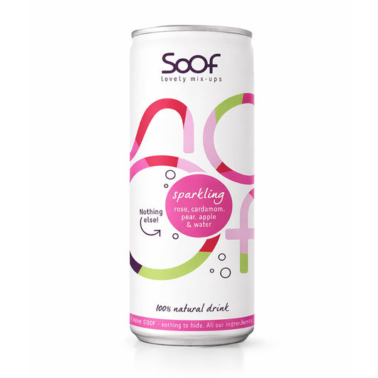 Soof Sparkling Drink Rose Cardamom Pear Apple & Water 250ml
