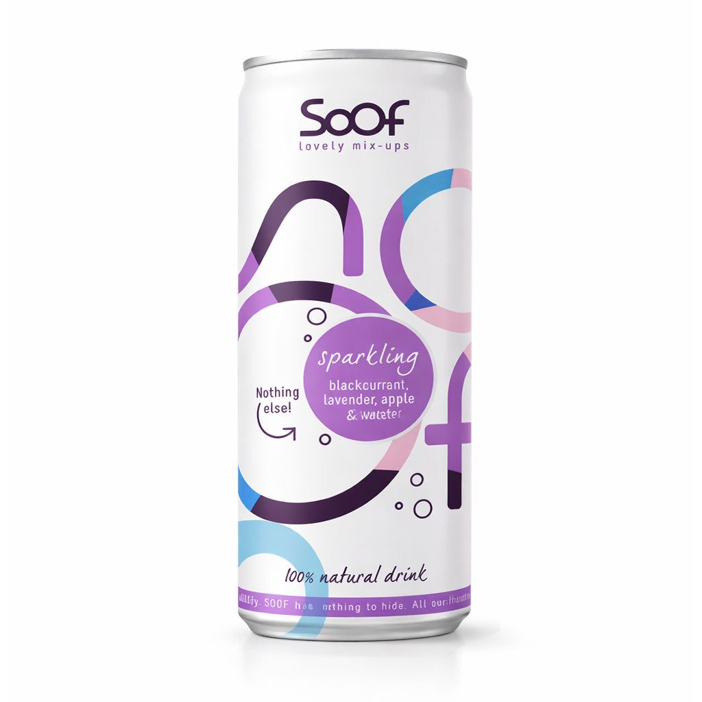 Soof Sparkling Drink Blackcurrant Lavender Apple & Water 250ml